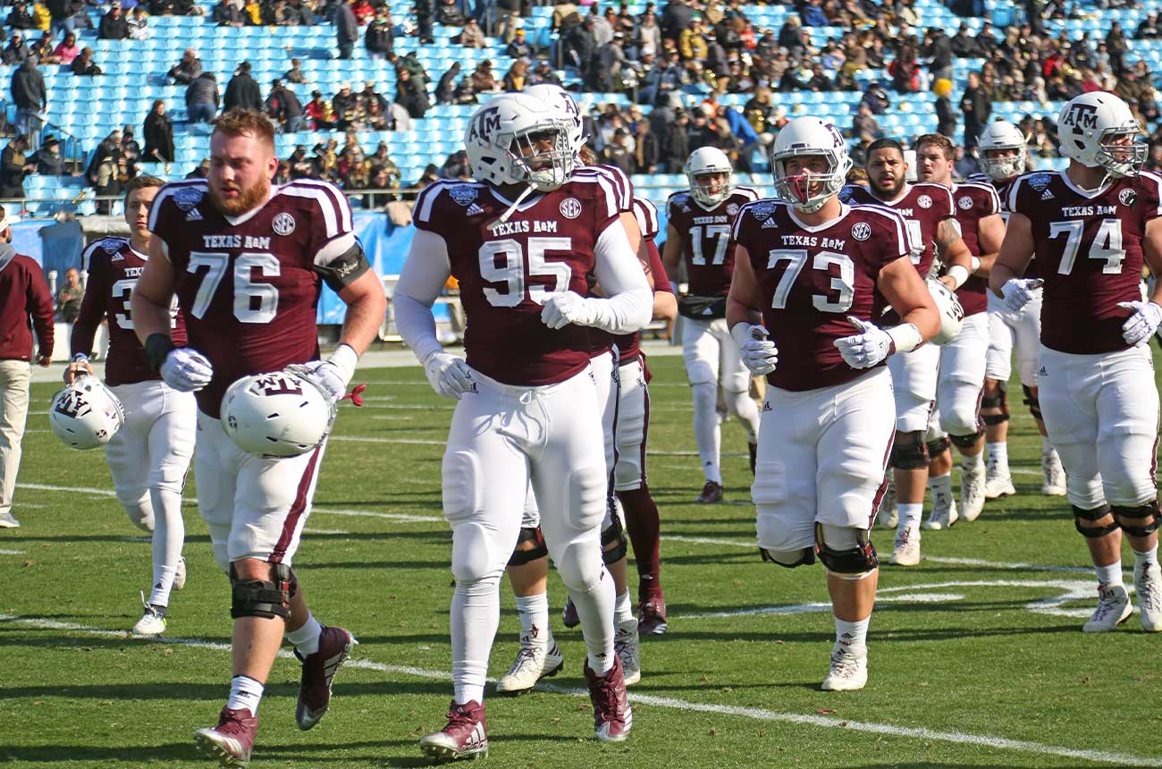 Texas A&M football players