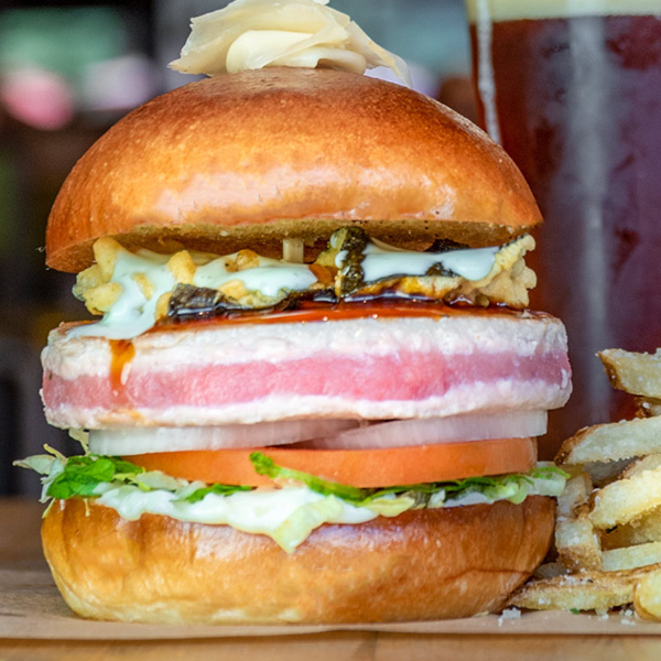 Ahi Tuna burger.