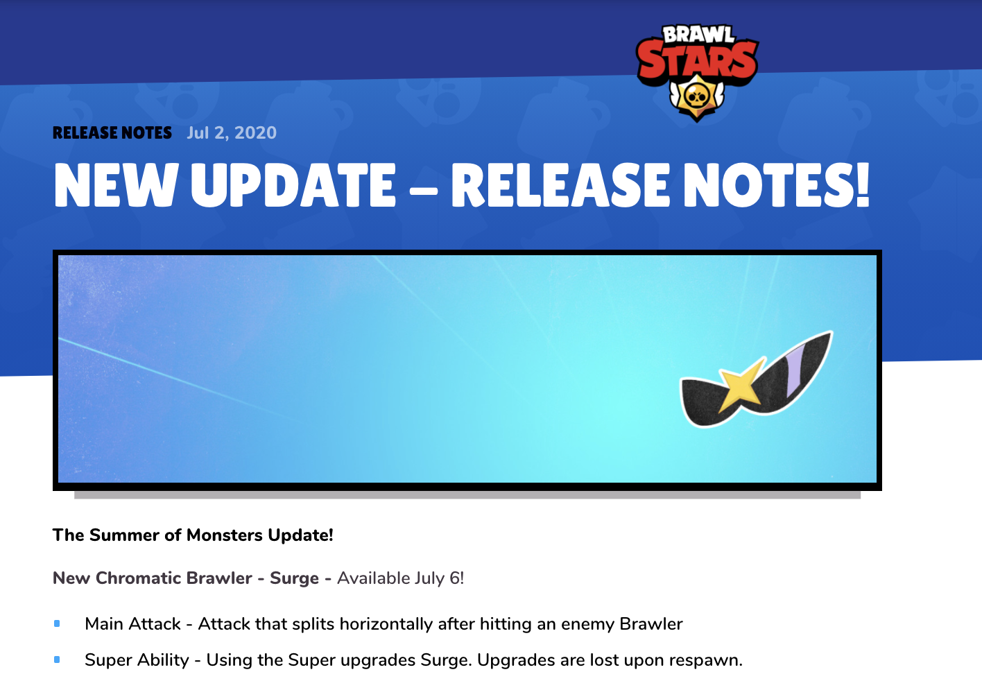 Brawl Stars Release Notes