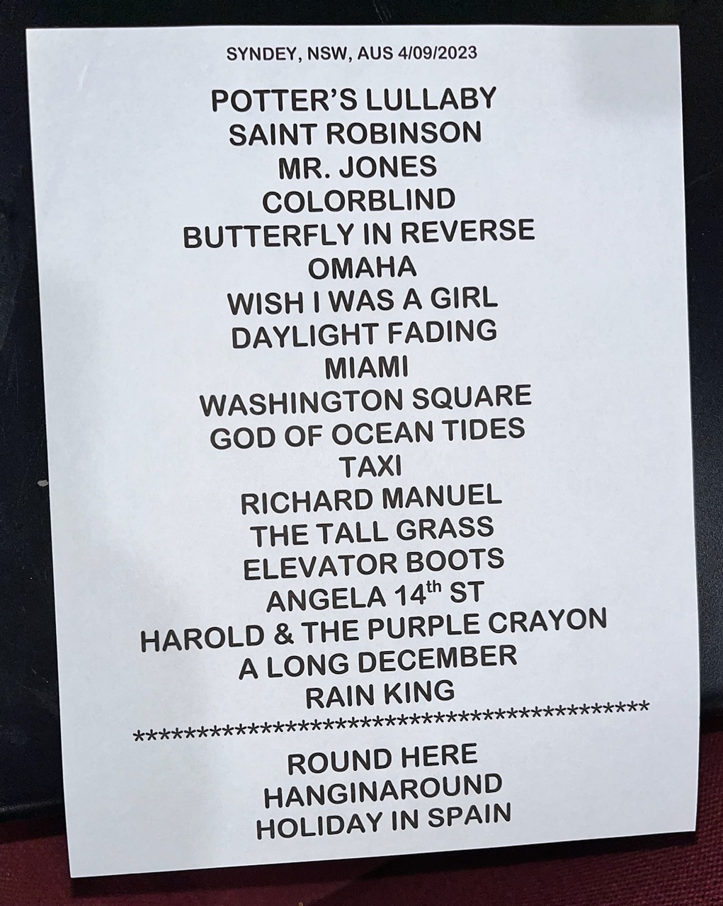 Counting Crows | Tour | ENMORE THEATRE, Apr 09, 2023