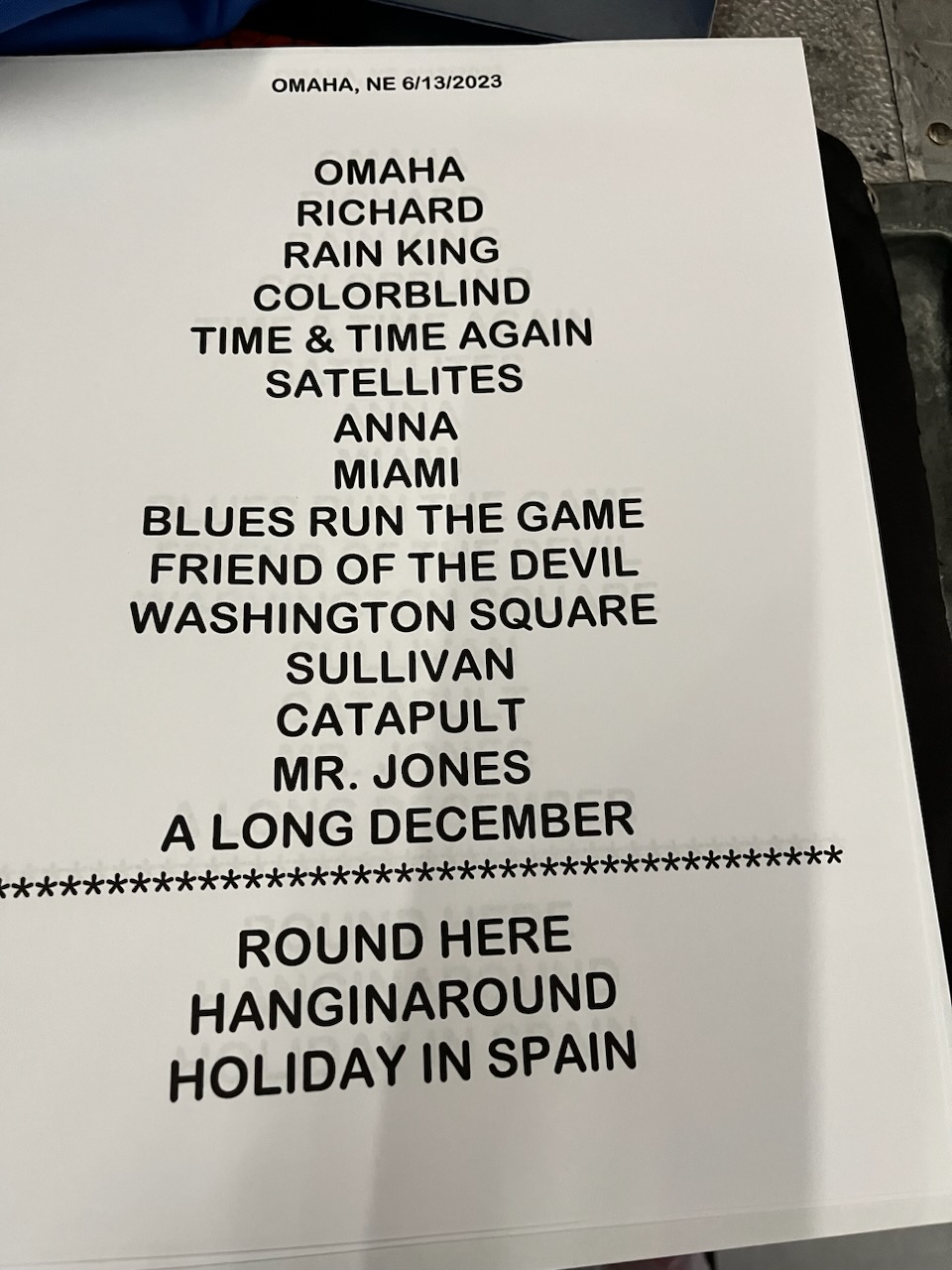 Counting Crows Tour Steelhouse Omaha, Jun 13, 2023