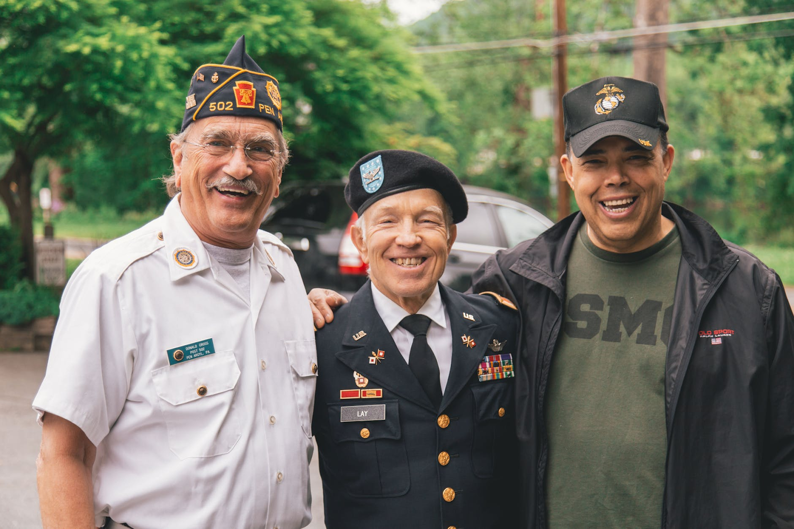 veterans celebrating their national holiday in November