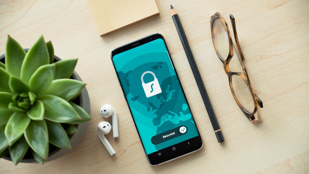 An image of a phone screen showing a protected sign