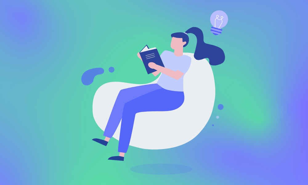 Woman reading a book