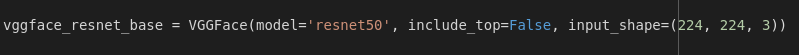 VGG Face Resnet Base