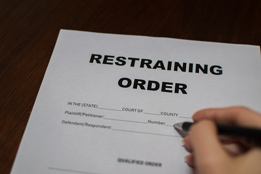 Restraining order document