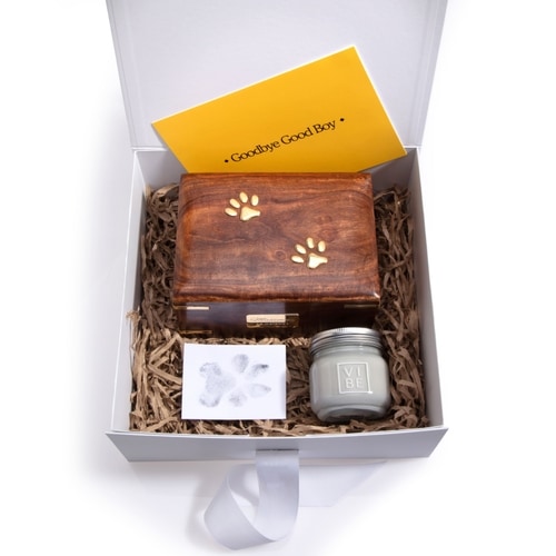 Dog euthanasia: Our keepsake box can help you to memorialise your best friend.