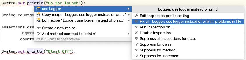 Use Logger Fix All problems In The File