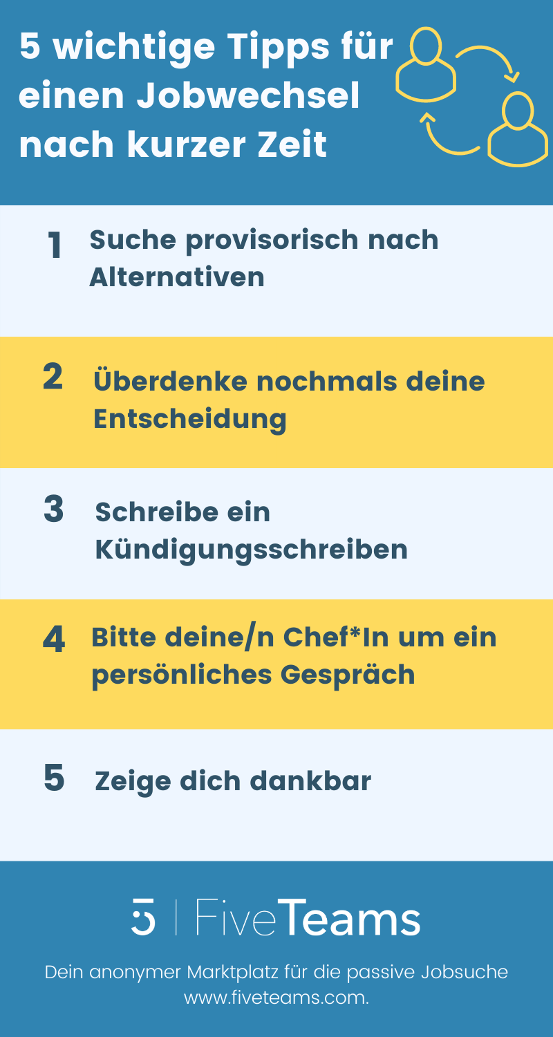 Jobwechsel nach kurzer Zeit 6 Begründungen & Tipps