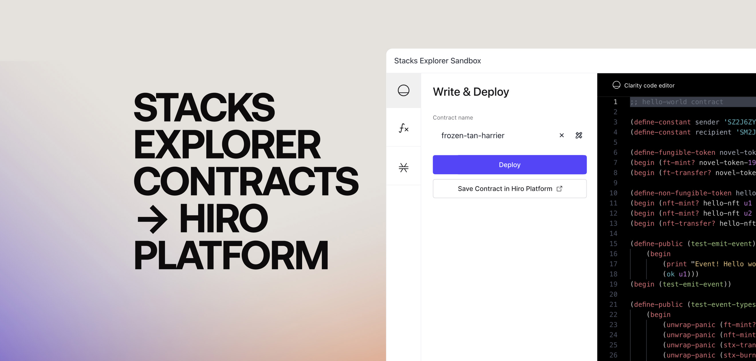 Import Contracts From the Stacks Explorer to the Hiro Platform