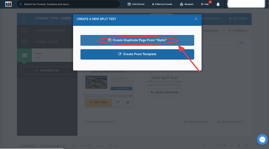 Choisir le type d'AB testing que l'on souhaite