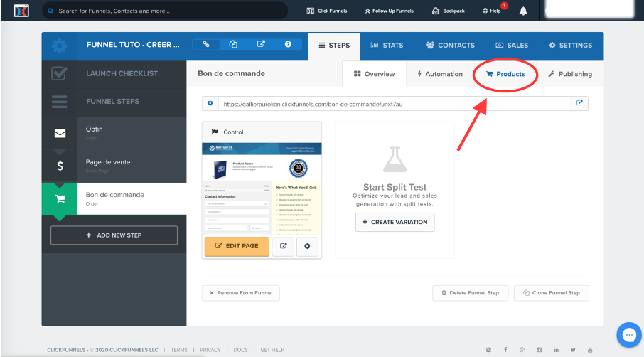 Paramétrer un nouveau produit