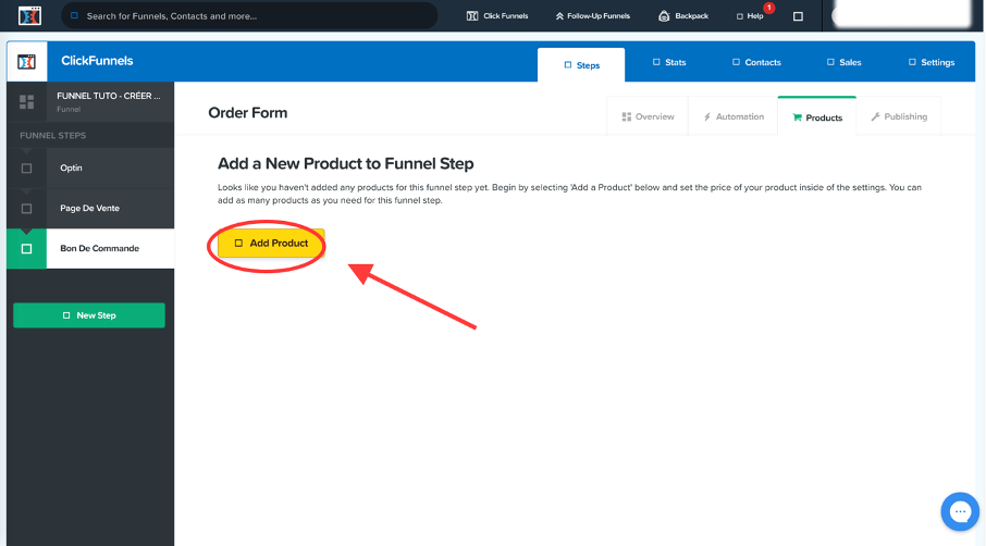 Ajouter un nouveau produit