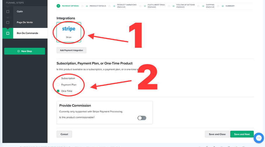 Connexion du processeur de paiement