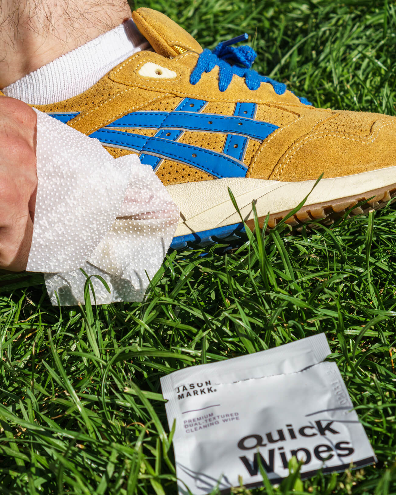 ASICSÂ x Footpatrol Gel-Saga II - camel/blue - yellow - H20RK-6342