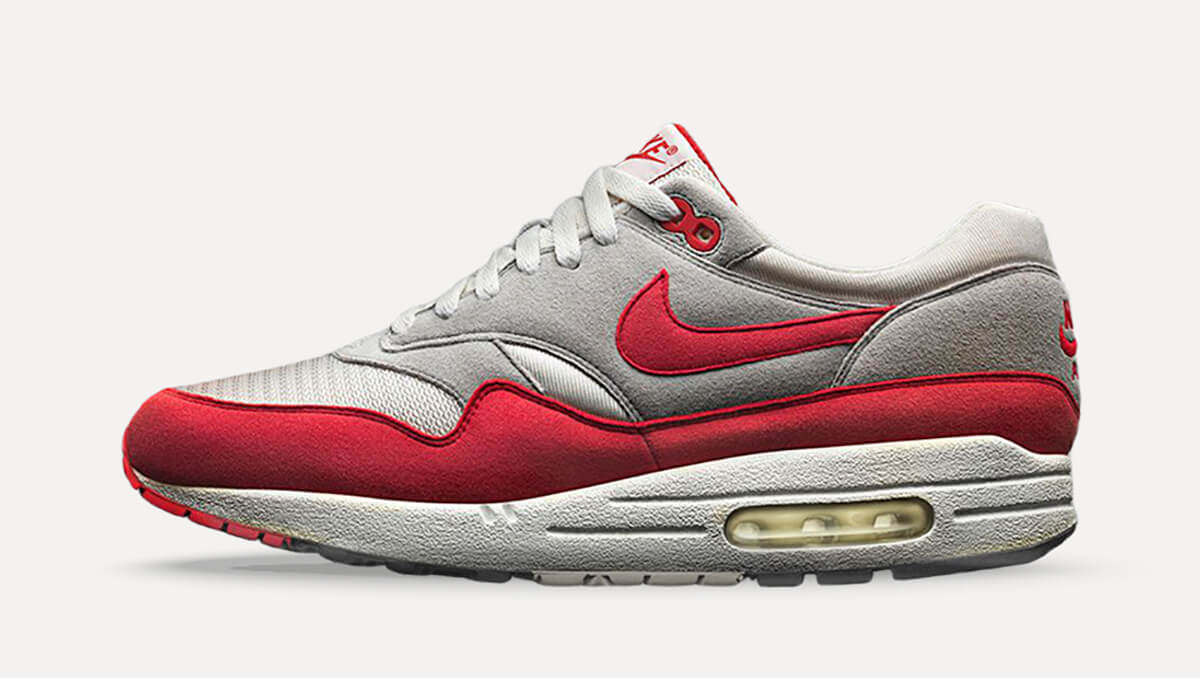 Nike - Air Max 1 - white/university red-neutral grey-black