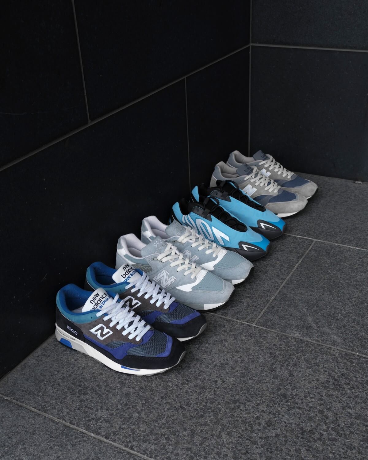 New Balance x Hanon M1500CHF "Chosen Few", NB x Norse Projects M1500NO1, adidas Yeezy Boost MNVN, New Balance M998LL "Pool Blue"