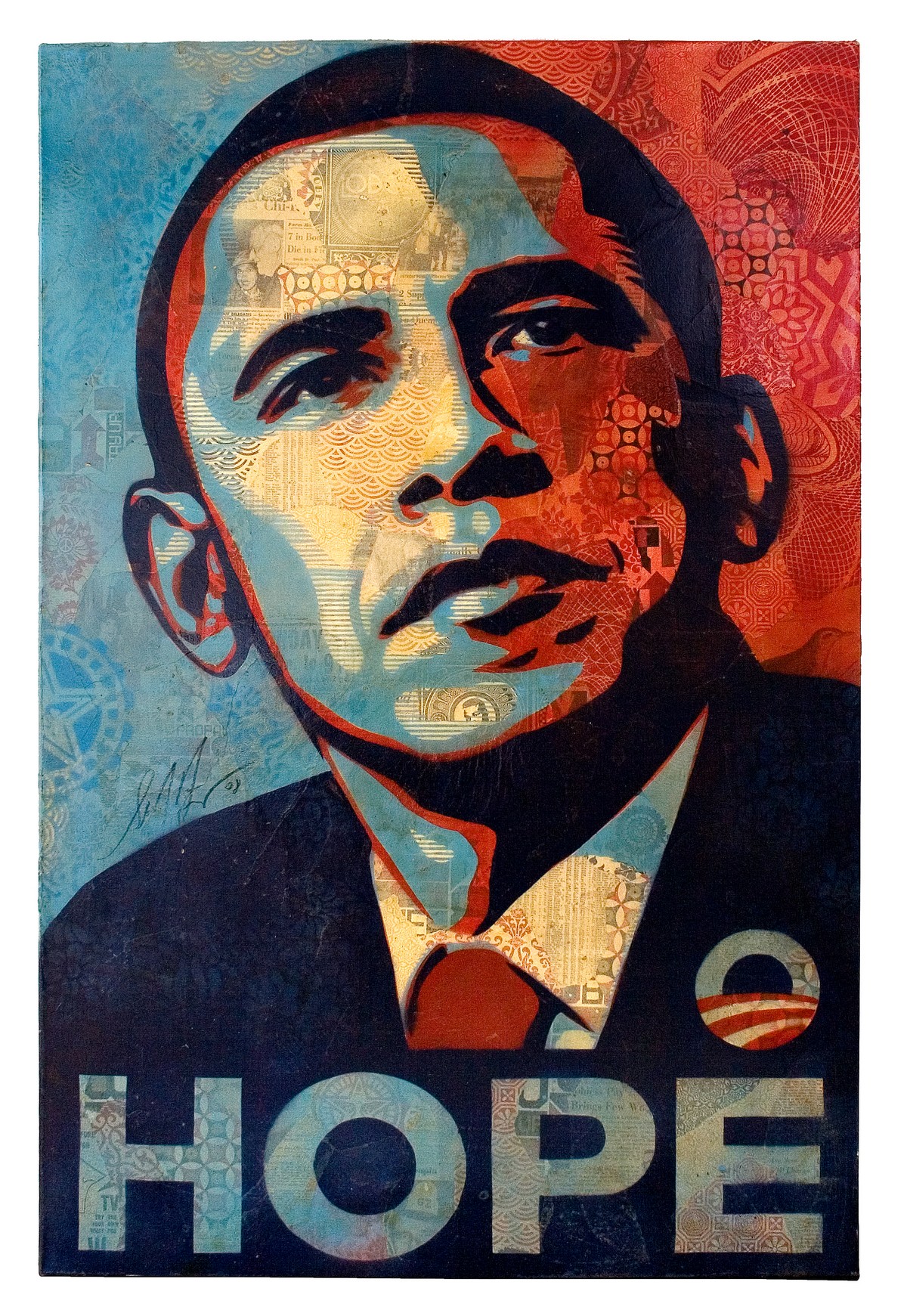 Shepard Fairey: OBAMA HOPE, Canvas, courtesy the artist & Collection Selim Varol