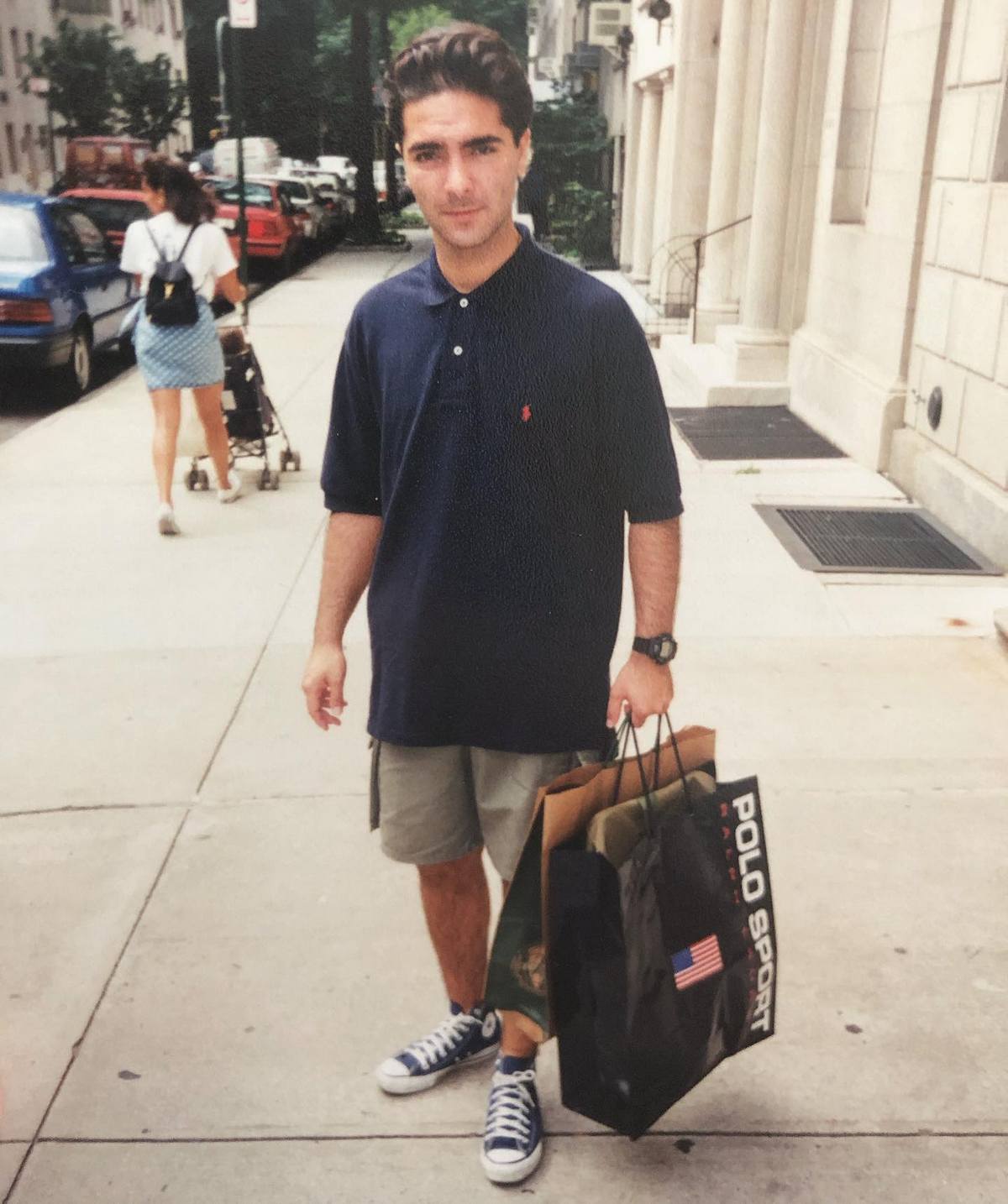 Ralph Lauren haul: Young Hikmet sporting Converse Chucks, matching Polo and Casio G-Shock DW-6900