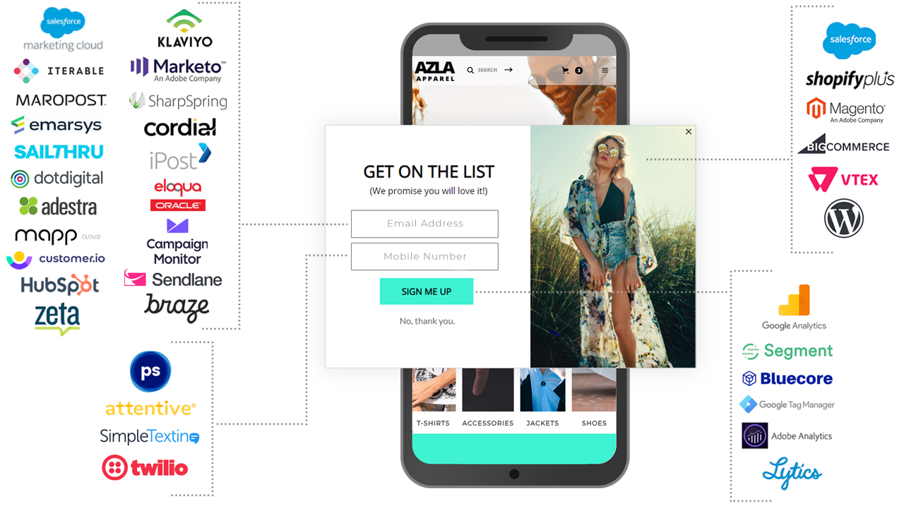 examples of pop-up integrations available with advanced pop-up builders