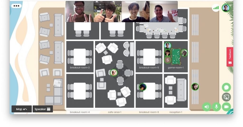 Example of virtual office from Remo.co