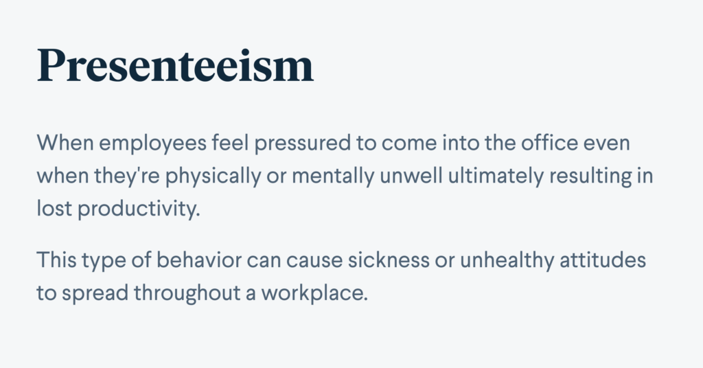 Presenteeism definition