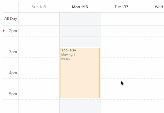 Book and search calendar actions