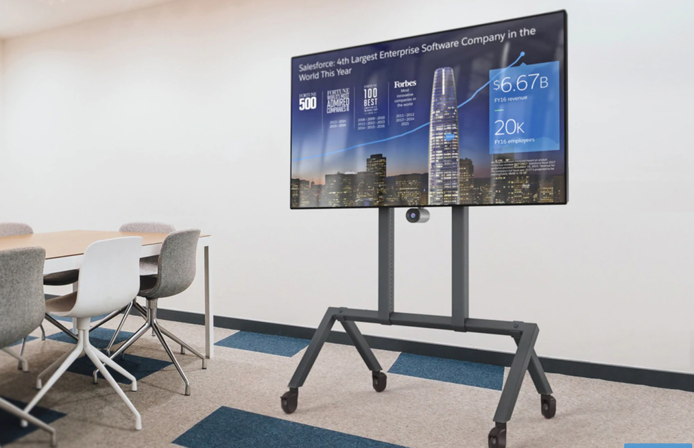 TV carts enable teams to meet in open areas