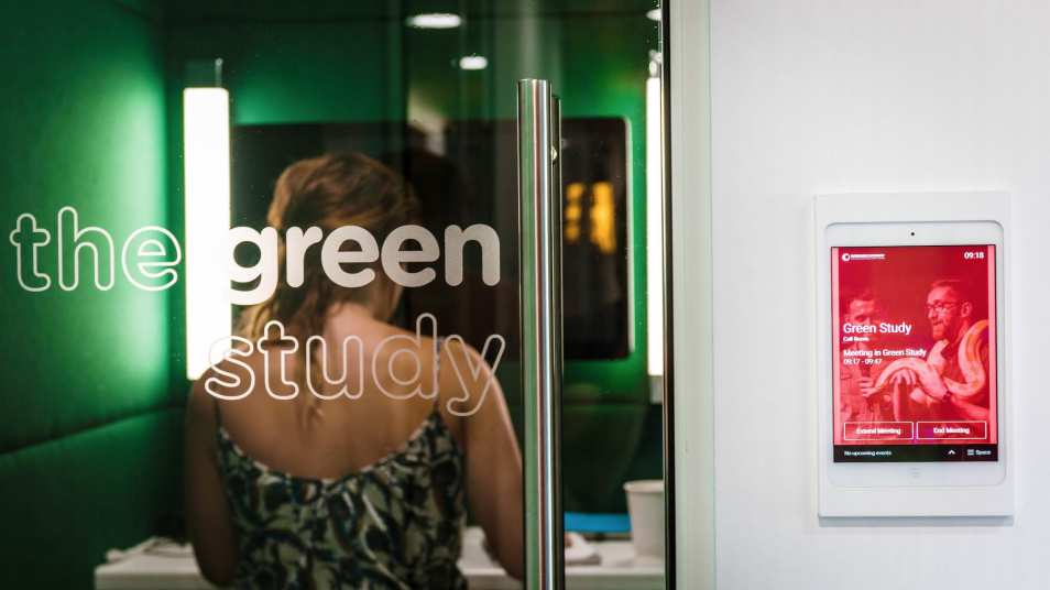 Room displays can increase visibility in the conference room scheduling process