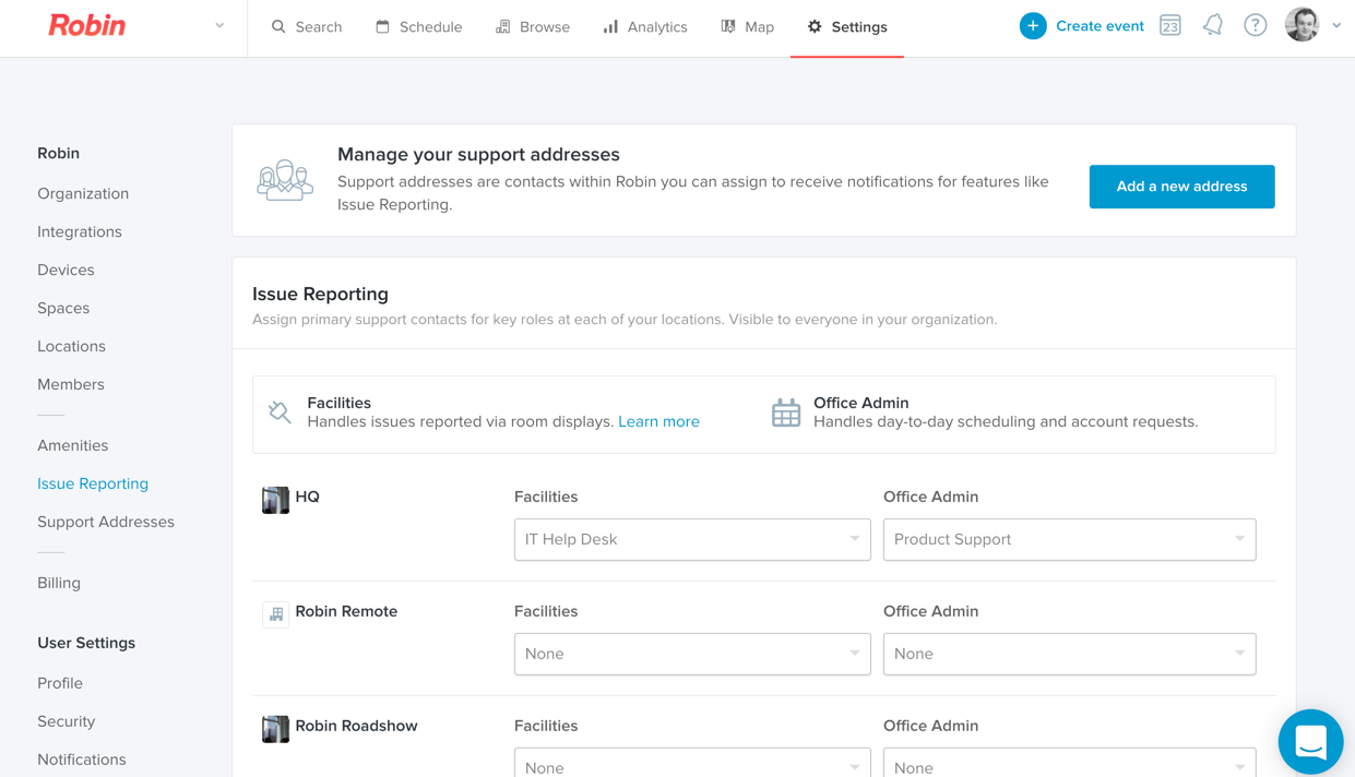 Assign office roles for issue reporting