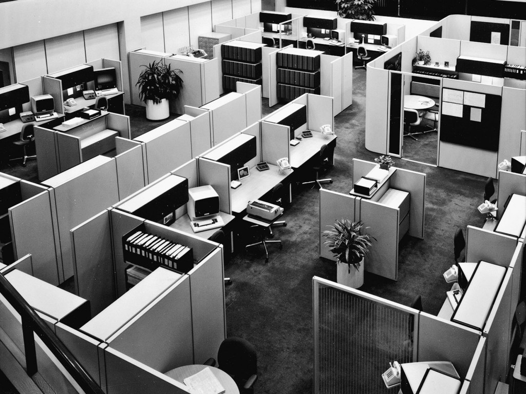 cubicle farm workstation desk future of the office