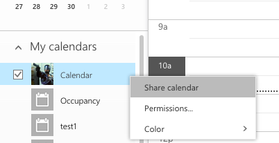 How to share calendars in Office 365