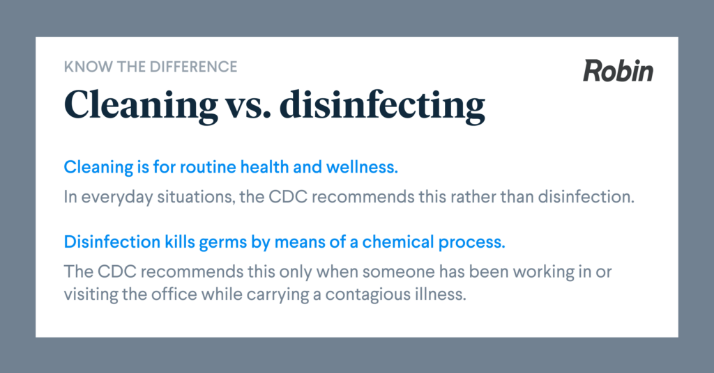 cleaning vs sanitation vs disinfecting for office cleaning during covid-19