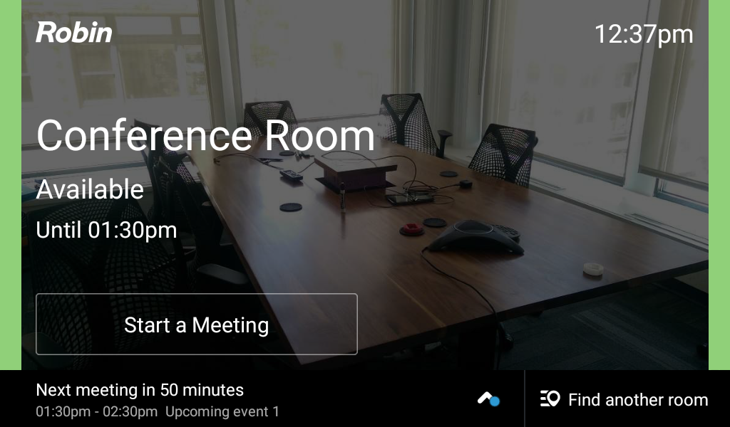 Available conference room on Kindle Fire