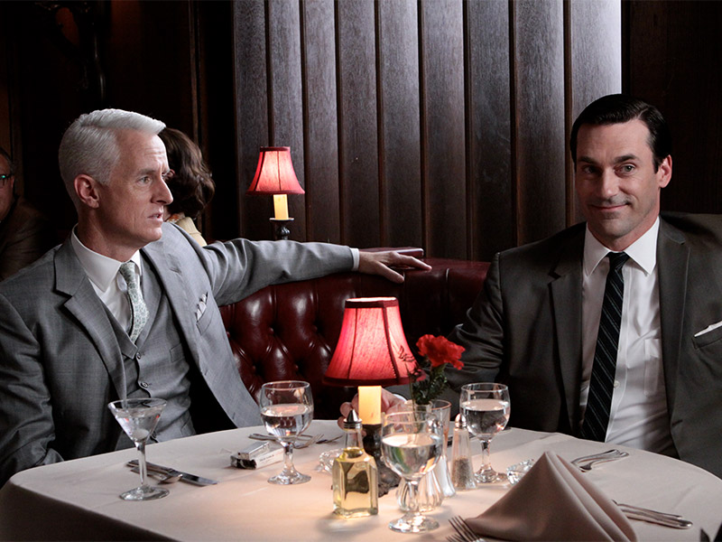 Business lunch Mad Men Roger Sterling Don Draper Martini Lunch
