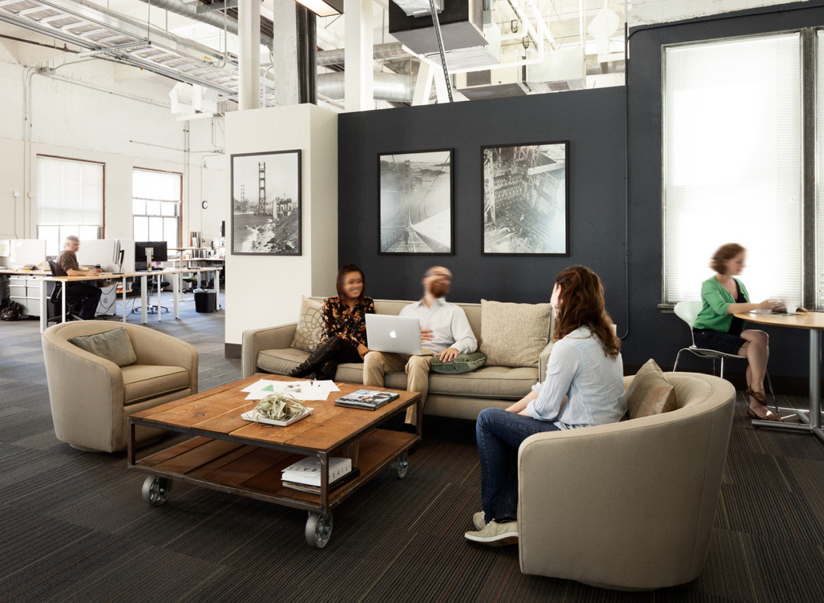 People using a breakout space