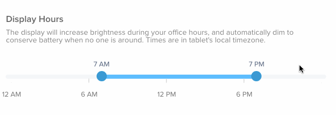 Adjust room display dimming schedule