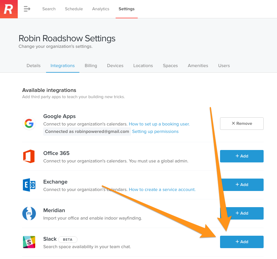 Install Robin on your Slack team