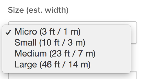 Room sizes