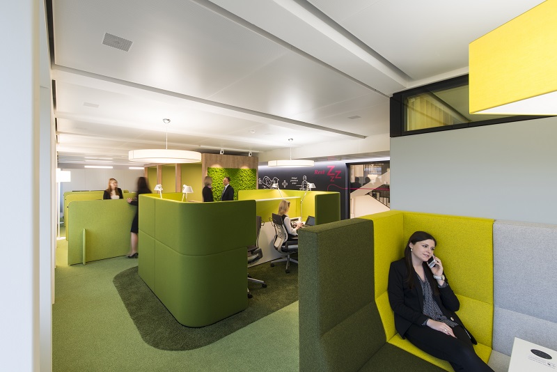 Improve accessibility in the workplace beyond ADA regulations by providing quiet and private spaces for those who struggle with sensory overstimulation