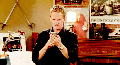 Neil Patrick Harris iPhone Giphy Confused about Mobile App for Room Booking