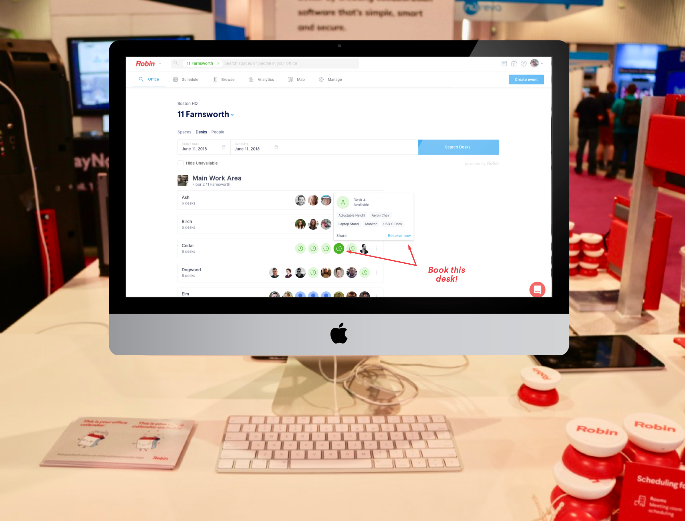Infocomm Recap Hot-desking Scheduler
