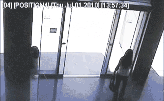 Failing to walk through a door