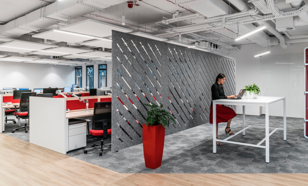 Sound barriers can dampen noise and add intention back to workplace design