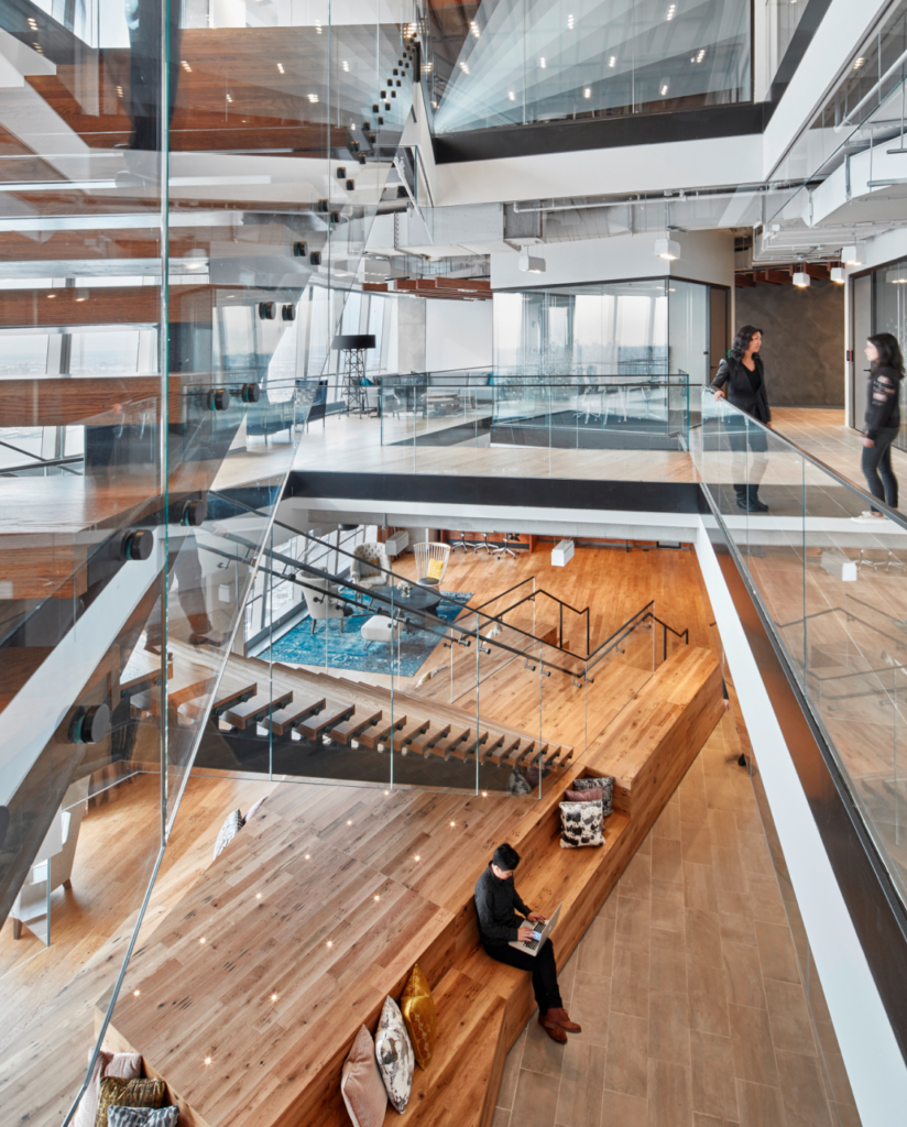 BCGs NYC Office with excellent workplace experience design