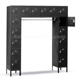SchoolLockers.com_16PersonwCoatRack_Office_Storage