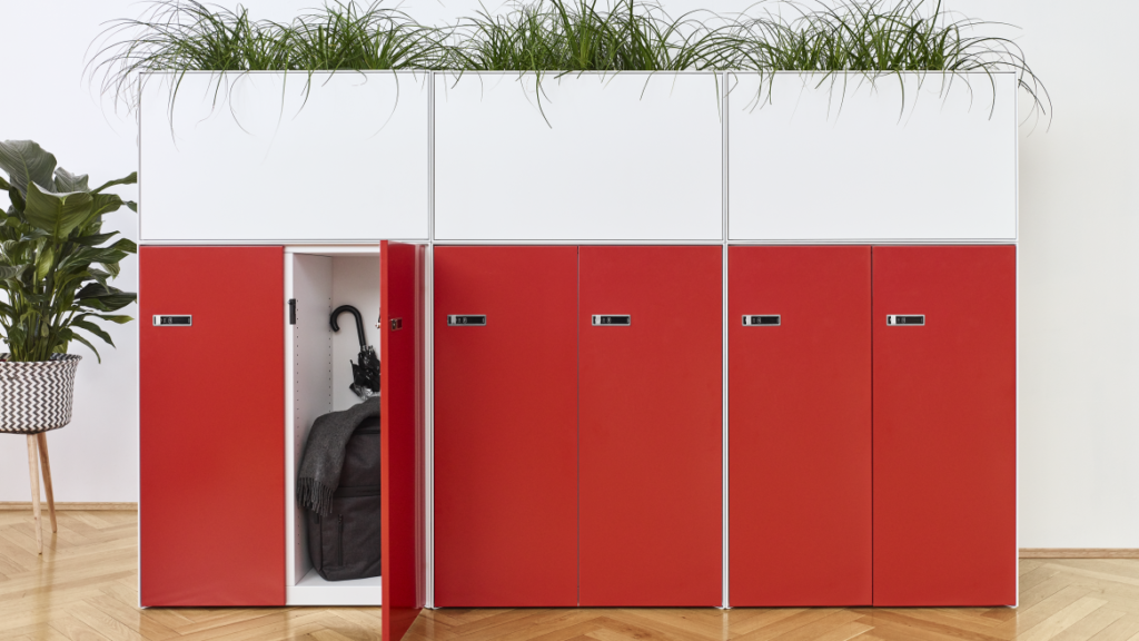 Lockers are an easy to implement open office hack that gives employees control over their personal items