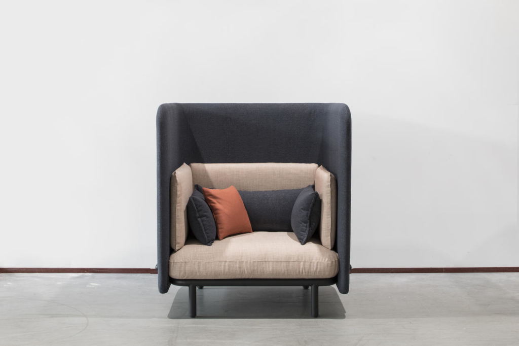 Add-on furniture is an easy way to create private spaces to help fix the open office