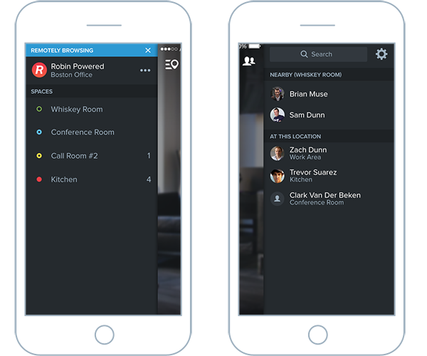People and place sidebars in Robin mobile app for iOS