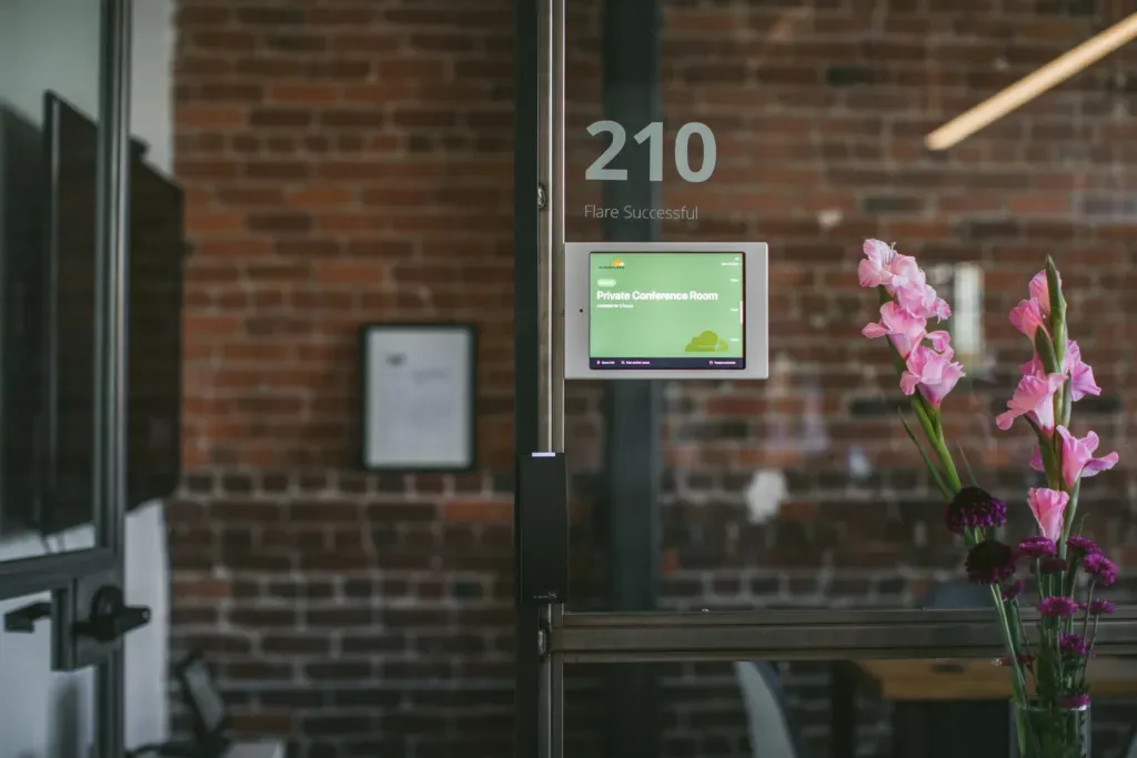 Cloudflare uses iPads in their San Francisco HQ for conference room scheduling tablets